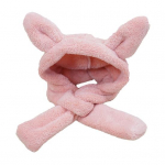 Lemmiklooma m&uuml;ts Mugav talvine koeram&uuml;ts Sall korallifliisist kassipeakate kolmem&otilde;&otilde;tmeliste k&otilde;rvadega Lemmikloomatarbed XS roosa