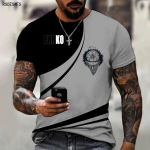 Meeste s&auml;rk Originaalne disain Triibuline V&auml;rvi&otilde;mblus 3D Printimine Mustriga &Uuml;markaelus T-s&auml;rk 0 Hitt S&auml;rk Trend Top Oversize 5XL S