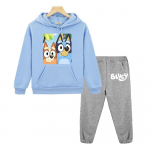 Bluey koer anime kapuutsiga dressipluus fliisist dressipluus Kawaii kapuutsiga komplektid poiss t&uuml;druk s&uuml;gis pikkade varrukatega riided pullover laste butiigi riided 150