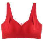 Naiste kevadsuvi rinnahoidjaga kokkupandud Push Up rinnahoidja Mugav juhtmevaba pesu &otilde;mblusteta aluspesu topp 34ABC punane