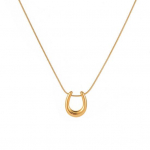 Naiste kaelakee &Otilde;&otilde;nes hobuse kabja kujuga &uuml;hev&auml;rviline pikendatud pikkus reguleeritav roostevabast sulamist v&auml;rvikindel kerge daami ripats kaelakee kuldne