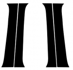 Sobib Toyota Tacoma 2016-2023 auto samba postide kattepaneeli kleebised l&auml;ikiv klaver, must auto ukseakna samba trimmikomplektid 4 tk