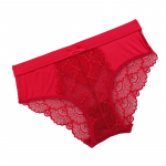 Keskmise k&otilde;rgusega seksikad pitsist kolmnurga alusp&uuml;ksid l&auml;bipaistvad &otilde;mblusteta elastsed laia v&ouml;&ouml;kohaga aluspesu Naiste kolmnurksed alusp&uuml;ksid S punane