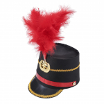 Drum Major Hat Dirigent Esitus Majorett Hat Drum Band Hat M&auml;nguasja s&otilde;duri m&uuml;tsid sulgedega dekooriga Cosplay aksessuaarid One Size must