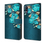 Rahakoti&uuml;mbris koos kaardihoidjaga Lilleline PU-nahast &uuml;mbris Kickstand randmerihma p&otilde;rutuskindel kate Samsung Galaxy S24 S23 S22 Plus Ultra A15 A05S A24 A34 jaoks Samsung A24 5G