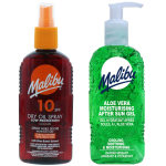 Malibu spf10 pruunistav &otilde;li 200ml + aaloegeel peale p&auml;evitamist 200ml