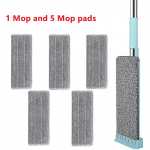 Uusim mikrokiust lame mopp k&auml;tevabalt pigistatav p&otilde;randamopp koos pestavate mopipatjadega Lazy Mop majapidamises kasutatavad puhastusvahendid 2024 5pcs pads
