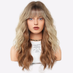 Uus naiste parukas simulatsiooniparukas 60cm Juuksed Punased Parukas Laineline Parukas T&auml;ielik peakate Roosi Juuksed V&otilde;rk Peakate Ilu kaunistus Parukas 60cm 24 Inch kuld