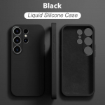 Vedel silikoonist &uuml;mbris Samsung Galaxy S20 S21 S22 S23 FE S24 Ultra Plus Note 10 20 Ultra S10 A54 kogu keha kaamera kaitse&uuml;mbris SQUARE Cover Cover Silicon Samsung S24 must