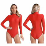 Naiste T&uuml;druku &Uuml;hev&auml;rviline V&otilde;imlemis-unitard Veniv Akrobaatika Leotard Tantsu Treeningkost&uuml;&uuml;m Sportlik Aktiivr&otilde;ivas Jumpsuit punane