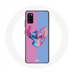Coque pour Oppo A16 Stitch et angel bleu rose
