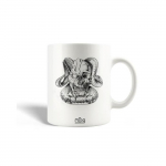 Mug en C&eacute;ramique Skull avec serpent noir et gris