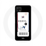 Coque pour Samsung Galaxy A22 5G Billet d'avion Seoul Cor&eacute;e du Sud
