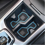 Non-slip Interior cup mat door gate slot pad for renault koleos for Samsung QM6 2016 2017 2018 &ge;10,<15 punane