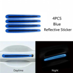 4 tk/1 komplekt auto ukselingi peegeldav universaalne kriimustuste kaitse kleebis ohutushoiatus peegeldav kile kleebis auto stiilimiseks 4PC Handle White