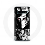 Coque pour Samsung Galaxy S10 Sangoku Naruto Luffy one piece Dragon Ball Z fond noir et blanc anime manga - Maniacase
