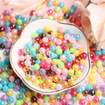 Kodu K&ouml;&ouml;k DIY Ehted Aksessuaarid DIY AB Erksav&auml;rviline 500Tk 6mm Mitmetahulised Kuulhelmed Akr&uuml;&uuml;l Creative 500Pcs mitmev&auml;rviline