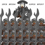 13tk/komplekt Keskaegsete r&uuml;&uuml;tlite r&uuml;hma s&otilde;jav&auml;es&otilde;durite kuju ehitusplokk, harivad m&auml;nguasjad lastele KT1073