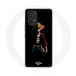 Coque pour Samsung Galaxy A53 5G One Piece Manga Anime Luffy Fond Noir - Maniacase