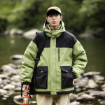 Talvejope Meeste Paks Soe Meeste Parkad Standkrae Talvemantel Meeste Kapuutsiga vabaaja Puuvillane Parka kapuutsiga V&auml;lisriided Tuulekindlad soojad jakid Kapuutsid S pruun