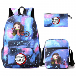 Anime Demon Slayer seljakott Sharingan teismelistele &otilde;pilaste koolikott poiss t&uuml;druk tagasi kooli Uzumaki suure mahutavusega multifilmi kotid