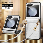 PU-nahast ristkorpusega telefoni&uuml;mbris Samsung Galaxy Z Flip 5 5G p&otilde;rutuskindlale kukkumisvastase kaitse&uuml;mbrisele Samsung Galaxy Z Flip 5 must