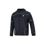 Under Armour Project Rock Brahma jope puhaste joonte ja &uuml;hev&auml;rvilise logoga, vabaaja spordijakk kootud kapuutsiga meestele, must 1373580-001 L