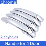 for Peugeot 2008 MK1 A94 2013 2014 2015 2016 2017 2018 Chrome Door Handle Cover Car Accessories Rustproof Cap Styling Handle 2 Keyholes blue