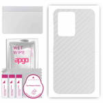 apgo Protective Skin Sticker for the back compatible with Samsung Galaxy S20 Ultra, Wrap Film, Foil, Vinyl - Pattern Transparent Carbon