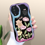 Armas koomiksimustriga kreemjas tekstuuriga korpus Lainelise servaga pehme silikoonkaanega telefoni&uuml;mbris Huawei Honor Infinix Tecno iPhone'i jaoks Honor 20 valge