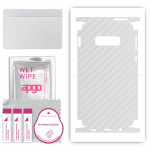 apgo Protective Skin Sticker for the back+sides compatible with Samsung Galaxy S10e, Full Wrap Film, Foil, Vinyl - Pattern Transparent Carbon