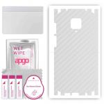 apgo Protective Skin Sticker for the back+sides compatible with Xiaomi Redmi Note 9 Pro, Full Wrap Film, Foil, Vinyl - Pattern Transparent Carbon