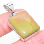 Natural Polygram Jasper Gemstone 925 Sterling Silver Gift Pendant 1.58 h4c75
