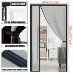 Magnetekraaniga uks, p&ouml;&ouml;ratav vasakpoolne parempoolne ava, t&auml;iustatud pol&uuml;ester, v&auml;ldib v&auml;ikeste lemmikloomade v&otilde;rgu kriimustamist - must W 80cm x H 200cm must