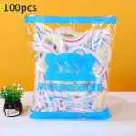 100 tk v&auml;rvilist Saran Wrap &uuml;hekordselt kasutatavat toidukatet toidukvaliteediga puuviljade v&auml;rskena hoidmiseks m&otilde;eldud kilekotti k&ouml;&ouml;gitarvikutele 100 pcs with a set
