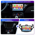 9'' 2DIN Opel Corsa 2015-2019/Opel Adam 2013-2016 jaoks Automaatne GPS-multimeediam&auml;ngija Autoraadio Carplay Android Auto 2+32