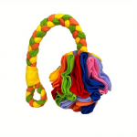 K&auml;sitsi valmistatud punutud lemmikloomapallim&auml;nguasi koertele ja kassidele &ndash; interaktiivne pusle punutud k&ouml;iega nuusutamiseks, n&auml;rimiseks ja treenimiseks 3.94inch mitmev&auml;rviline