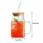 Klaasist &otilde;lgtops bambuskaanega Piima-teejookide tass k&auml;epidemega