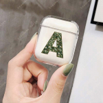 Army roheline kamuflaažit&auml;hestikuline t&auml;ht AirPodsi &uuml;mbris Apple Airpods 3 Pro peakomplekti kaitse&uuml;mbris, l&auml;bipaistev karbikest Airpods 1 2