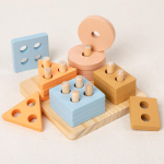 Montessori puidust lastem&auml;nguasjad, sorteerimine, virnastamine, pusle, &otilde;pe, &otilde;pe, m&auml;nguasjad, v&auml;rvilised kujundid, pusled M&auml;nguasjad kingitus lastele