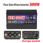 Puhas siinuslaine muundur 4000 W v&otilde;imsus alalisvoolu 12 V 24 V 48 V vahelduvvoolu 220 V pinge 50/60 Hz muundur p&auml;ikeseenergia autoinverter LED-iga 12V&220V 60HZ