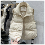 L&uuml;hike puuvillane vest Naiste kevad-s&uuml;gis-talvine avar v&auml;lisjope Naiste soe vest Camisole jope Cardigan Plus Size L beež