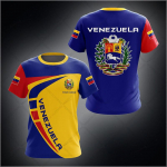 Kohandatud nimega Venezuela Embleem Graafilised Spordi T-s&auml;rgid Suvised vabaaja t&auml;navar&otilde;ivad Meeste moodsad kampsunid, suured T-s&auml;rgid S