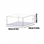 1-osaline l&auml;bipaistev akr&uuml;&uuml;lekraani kast Hoiuruum Tolmukindel kaitseekraani kapp Lauaarvuti hoiuruum Kodus hoiustamine 40*30*15cm