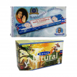 Satya Nag Champa & Looduslikud Viirukipulgad Agarbatti 1+1 Kombinatsioon(180 GM + 180 GM ) Kast | 12 pakki 15 grammi karbis | Ekspordi kvaliteet