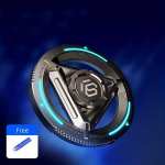 Space Starship stiilis metallisulamist spinner: 600D Highlight helendav vurr helendab rohelises/sinises valguses &ndash; t&auml;iskasvanutele m&otilde;eldud EDC m&auml;nguasjad &ndash; s&otilde;rmeotsaga Gryo-D