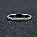 925 Sterling Silver Pass Diamond Test Round Suurep&auml;rase l&otilde;ikega kokku 0,27 CT Moissanite s&otilde;rmus t&uuml;drukutele kokteiliehted 5