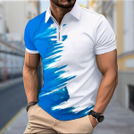 Meeste s&auml;rk Polo vabaaja lukuga l&uuml;hikeste varrukatega mood vaba t&otilde;mblukuga suvine kevadine tavaliistuga grafititr&uuml;kiga 3D prindiga s&auml;rk XS must