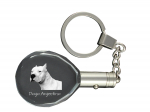 Dogo Argentino - pendant with a photo of a dog, crystal key ring in a gift box, a unique gift by Art-Dog