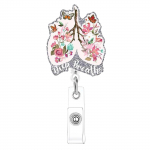 Akr&uuml;&uuml;l Glitter Meditsiiniline Elund Luu Kops Aju S&uuml;da Sisset&otilde;mmatav Klambriga ID-kaart Pandla M&auml;rgi Klamber &Otilde;e M&auml;rgi Rull V&otilde;tmehoidja